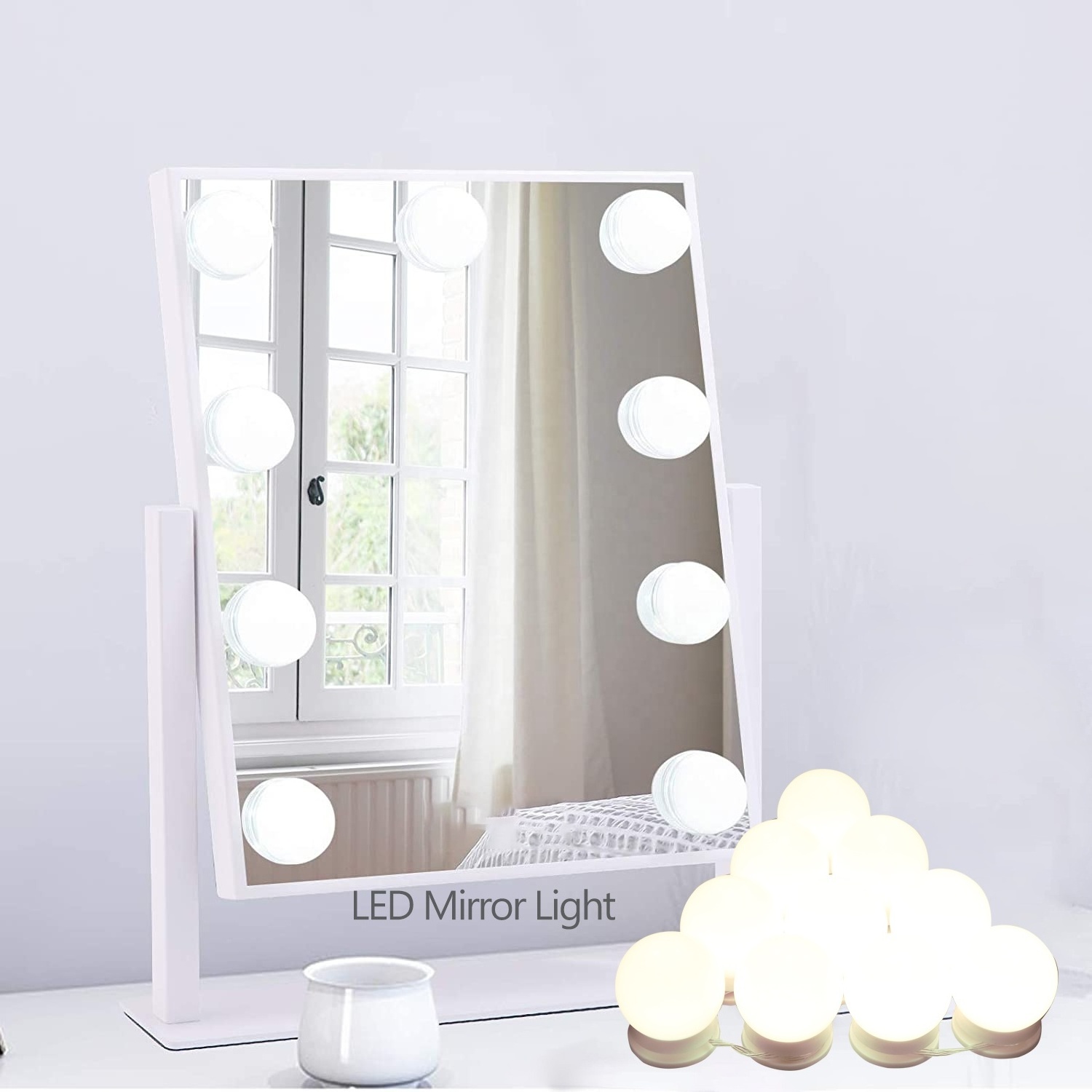 Beauty Led  Makeup Make Up Vanity Cosmetic Lamp For Dressing Bulbs Front Round Ball Portable Beauti Best Lamps Mirror Light