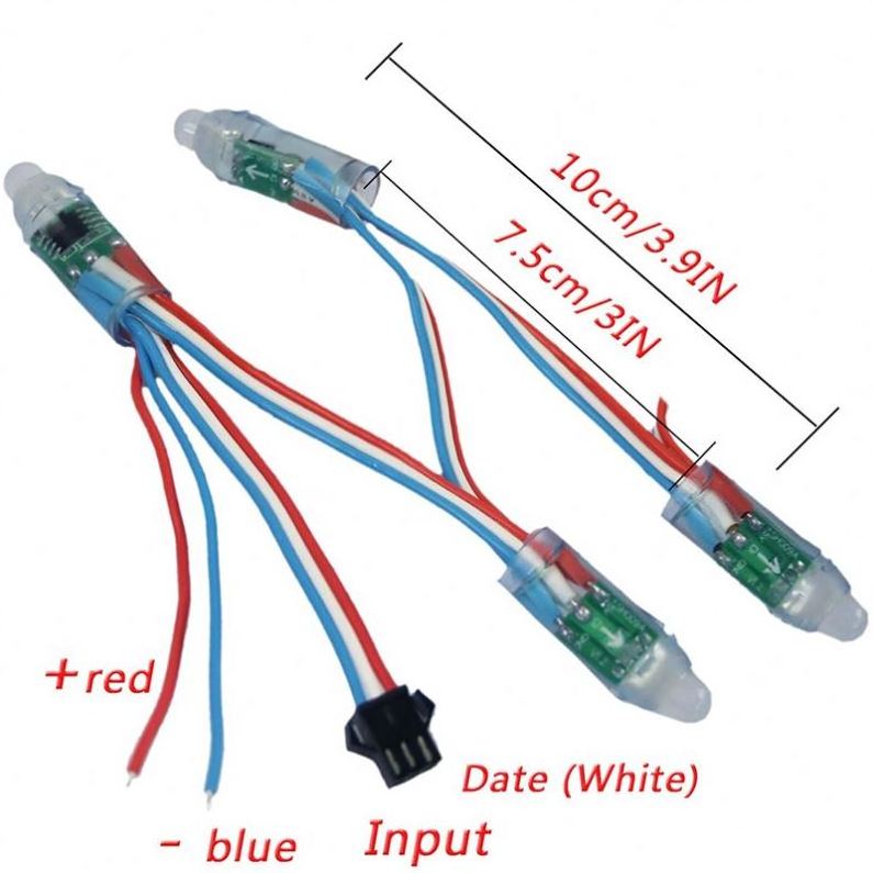 12MM DMX LED Bullet Pixel Point String UCS1903 WS2811 Waterproof outdoor address LED Pixel Strip Light For Christmas Decoration