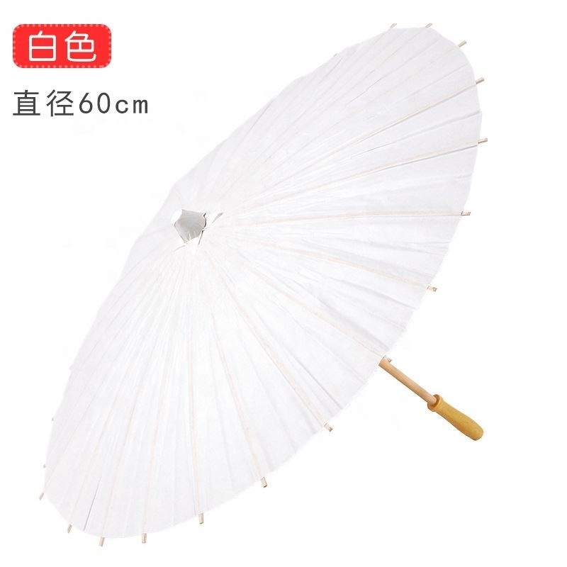 Cheap White Wedding Paper Parasol Umbrella with Logo Wholesale Chinese Hanging Custom Umbrella Manual Traditional Chinese