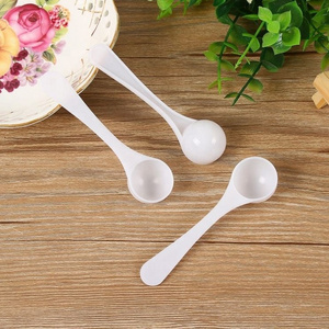 3g 6ml Small Round White Clear Plastic Measuring Spoon Scoop For Milk Powder Protein Powder Tea Salt Custom Logo