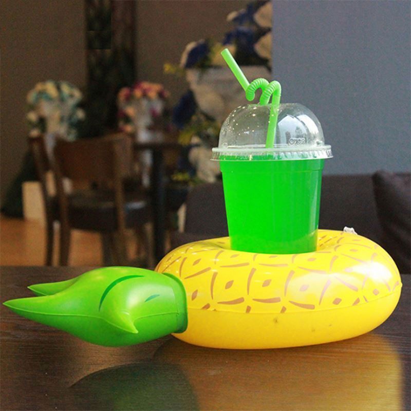 Inflatable Fruit Animal Shape Beer Drink Floating Inflate Beach Cup Holder Party