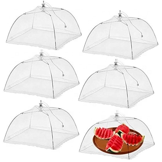 High Quality Collapsible Reusable Mesh Foldable Mesh Food Cover Tent Umbrella