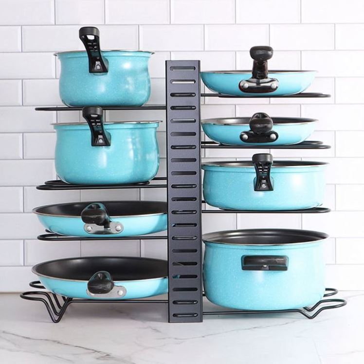 Wholesale Adjustable Pots and Pans Organizer for Cabinet Pot Organizer for Kitchen Organization & Storage, Pot Lid Organizer