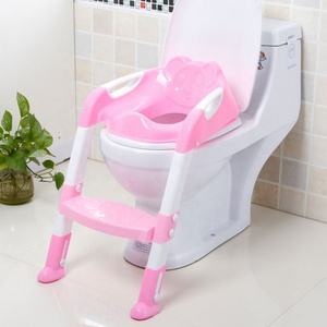 Baby Travel Potty Kids Portable Toilet Training Seat Folding Potty Trainer Seat Chair with Adjustable Ladder Children Potties