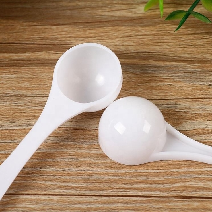 3g 6ml Small Round White Clear Plastic Measuring Spoon Scoop For Milk Powder Protein Powder Tea Salt Custom Logo