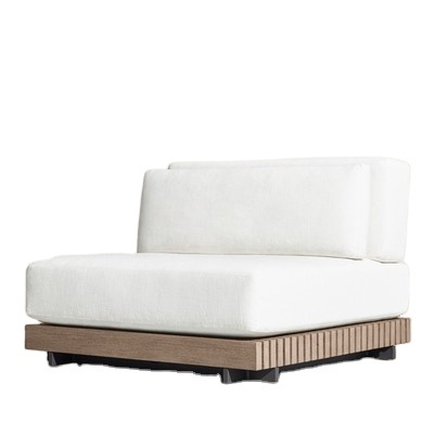 Outdoor Teak Sofa Nordic Terrace Villa Outdoor Sofa Garden Corner Coffee Table Combination Courtyard Leisure Sofa