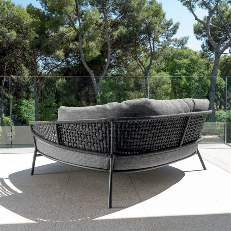 Scandinavian outdoor lounger rattan chair storage rattan beach chair