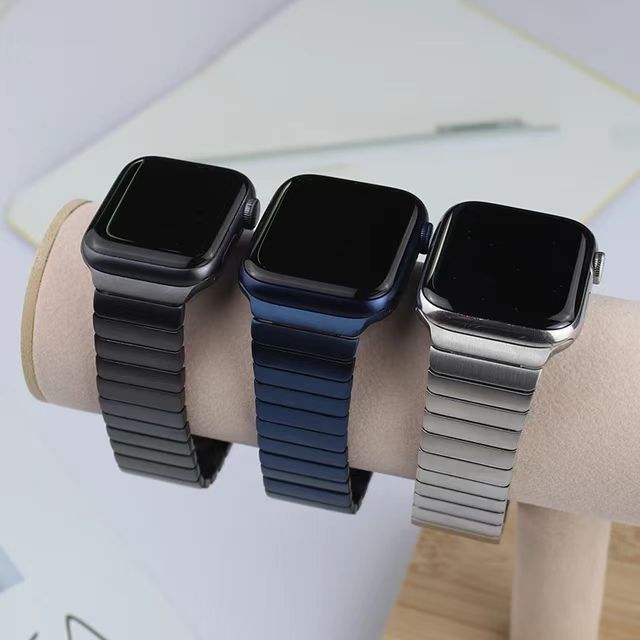 Fashion Stainless Steel Butterfly Buckle Watch Strap Band For Apple Watch 8  Bracelet For Smart watch 41mm 44mm 45mm Metal Band