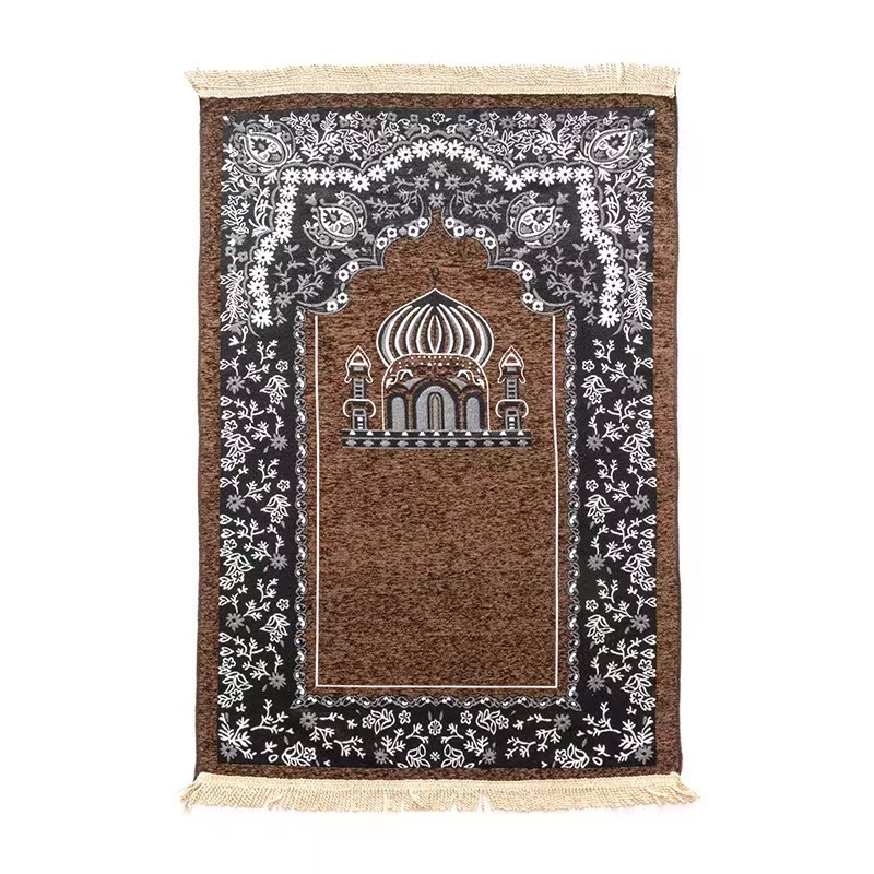 Yapears Custom Size Classical Anti-slip Prayer Rug Islam Prayer Mat Fringes Prayer Folding Mat For Muslim