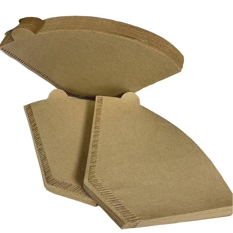 Yapears Custom natural wood pulp dripper V02 coffee filter paper disposable unbleached cone paper coffee filters