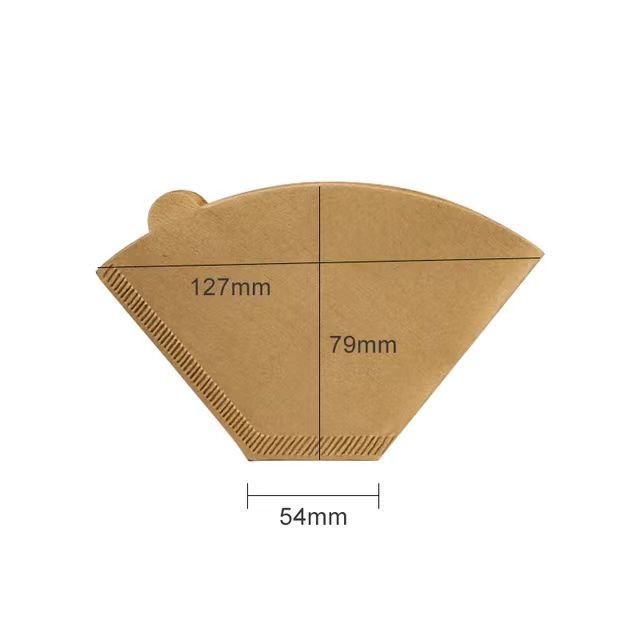 Yapears Custom natural wood pulp dripper V02 coffee filter paper disposable unbleached cone paper coffee filters