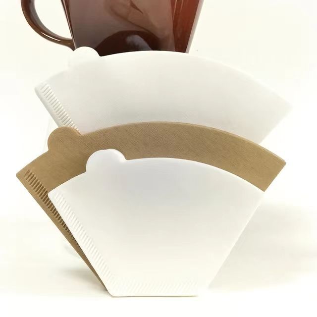 Yapears Cone shape filter paper coffee filter 1-4 cup food grade natural percolator primary drip coffee filter paper