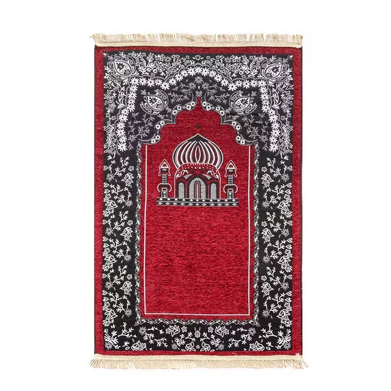 Yapears Custom Size Classical Anti-slip Prayer Rug Islam Prayer Mat Fringes Prayer Folding Mat For Muslim