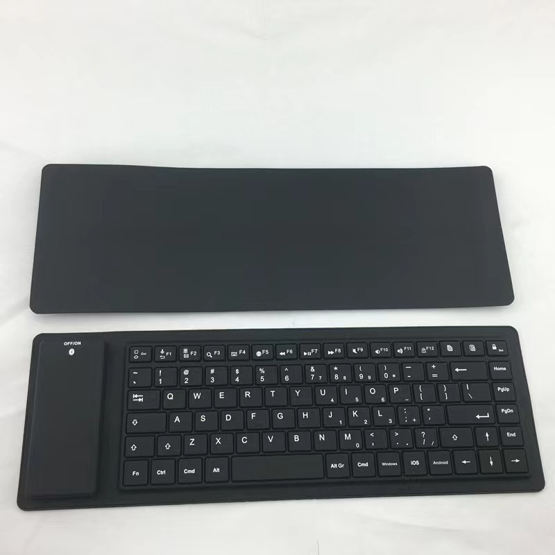 Yapears 2023 New 88 Keys Flexible and Foldable Waterproof Wireless Silicone Blue Tooth  Keyboard For IOS Android Windows