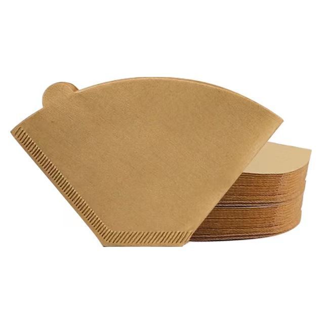 Yapears Custom natural wood pulp dripper V02 coffee filter paper disposable unbleached cone paper coffee filters