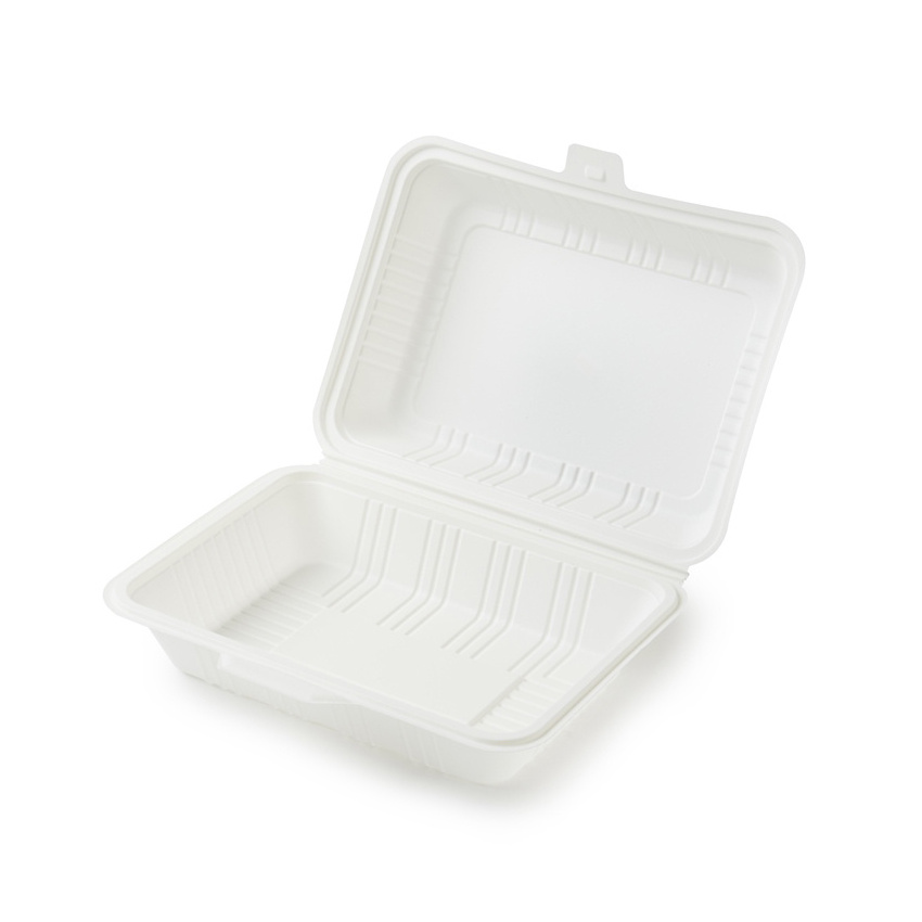 Disposable Eco Friendly Biodegradable Lunch box Take Out To Go Cornstarch Food Container With Lids for Food