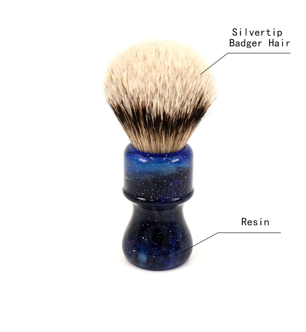 24MM Yaqi Mysterious Space Color Handle Silvertip Badger Hair Knot Men Shaving Brushes