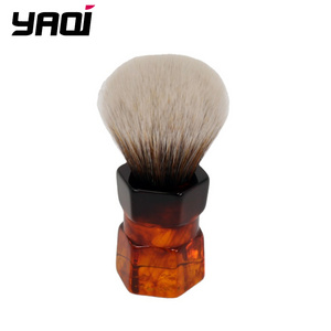 YAQI 24mm Moka Express Mew Brown Synthetic Hair Men Shaving Brush custom logo