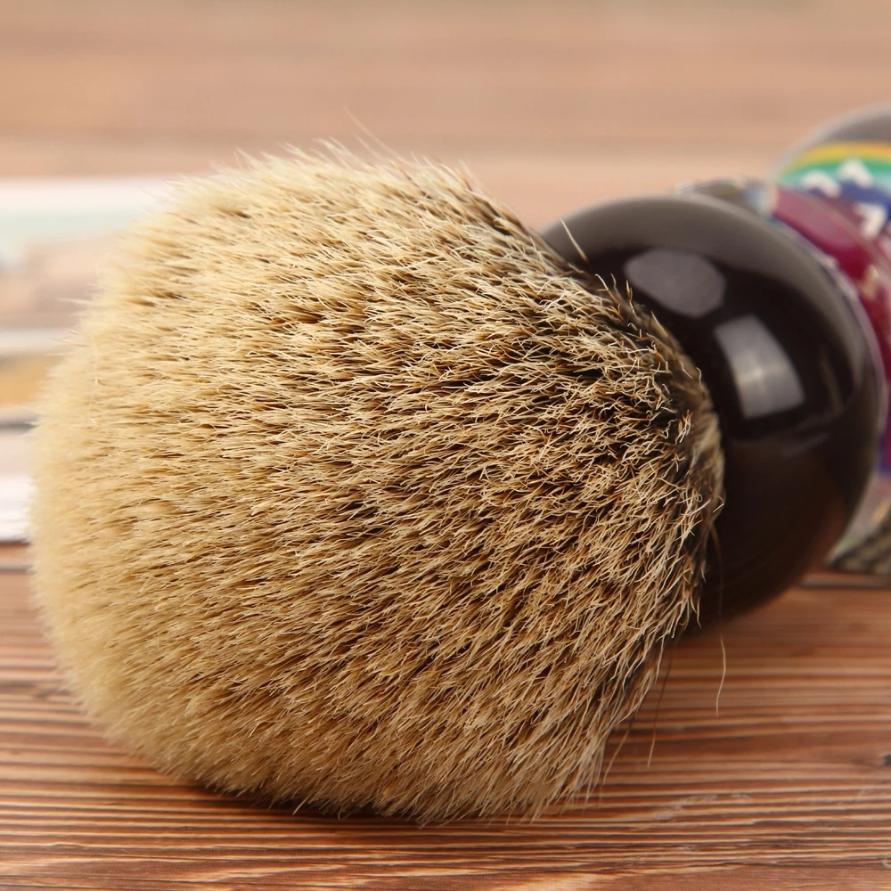 YAQI 26mm Lucky Dice Two Band Badger Hair mens wet Shaving Brush Holder