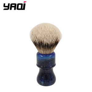 24MM Yaqi Mysterious Space Color Handle Silvertip Badger Hair Knot Men Shaving Brushes