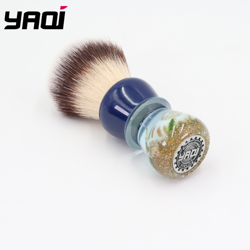 Yaqi Atlantis 24mm Resin Handle Eco Friendly Vegan Beard Synthetic Hair Shaving Brush