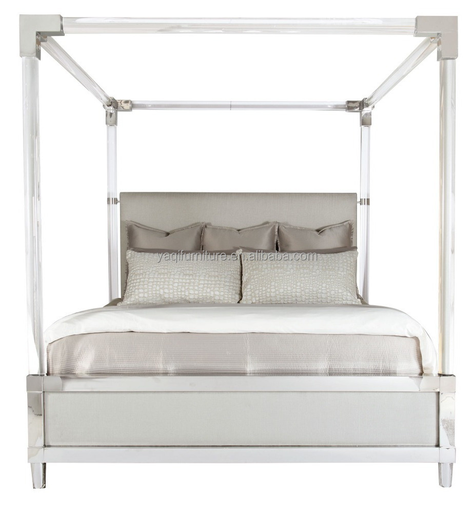 2021 hot sale clear acrylic cot beds canopy beds acrylic bed frame