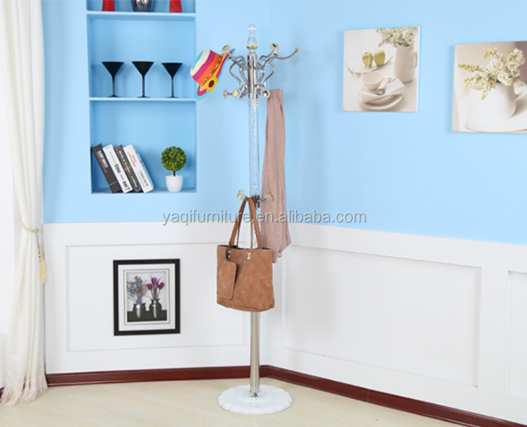 Hot Selling Popular Design Beautiful Gold Coat Hanger Floor Acrylic Coat Rack