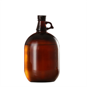 Wholesale 1L 2L Large California Amber Wine Beer Growler Sangria Wine Glass Bottles glass bottle factory