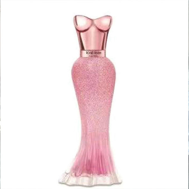 2021 Best selling Beautiful shape 100ml Empty pink color woman body shape perfume glass bottle with screw cap