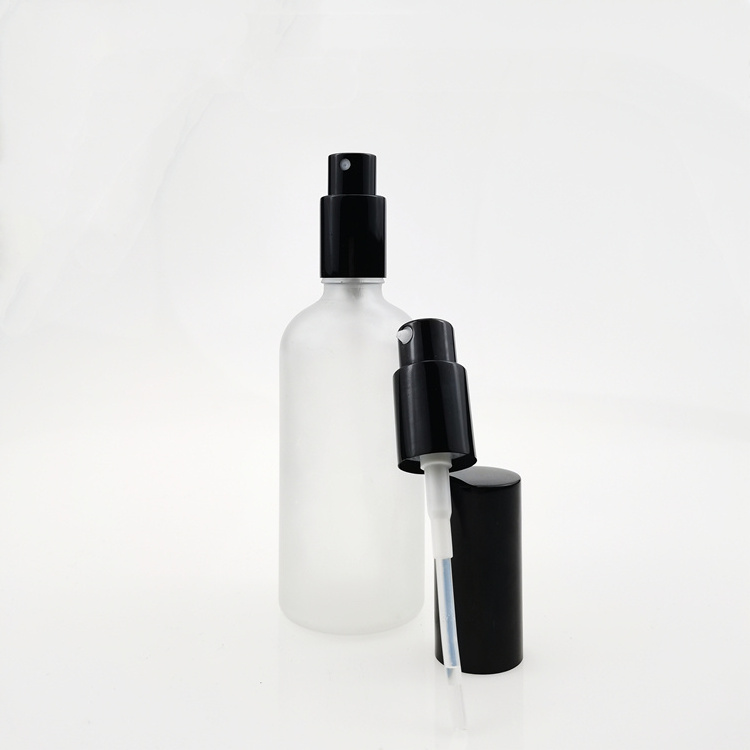 15ml Frosted opaque glass spray bottles black sprayer