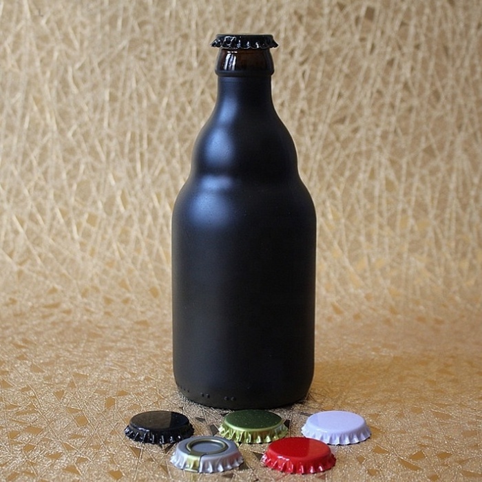 11oz 330ml black color beer wine glass bottle