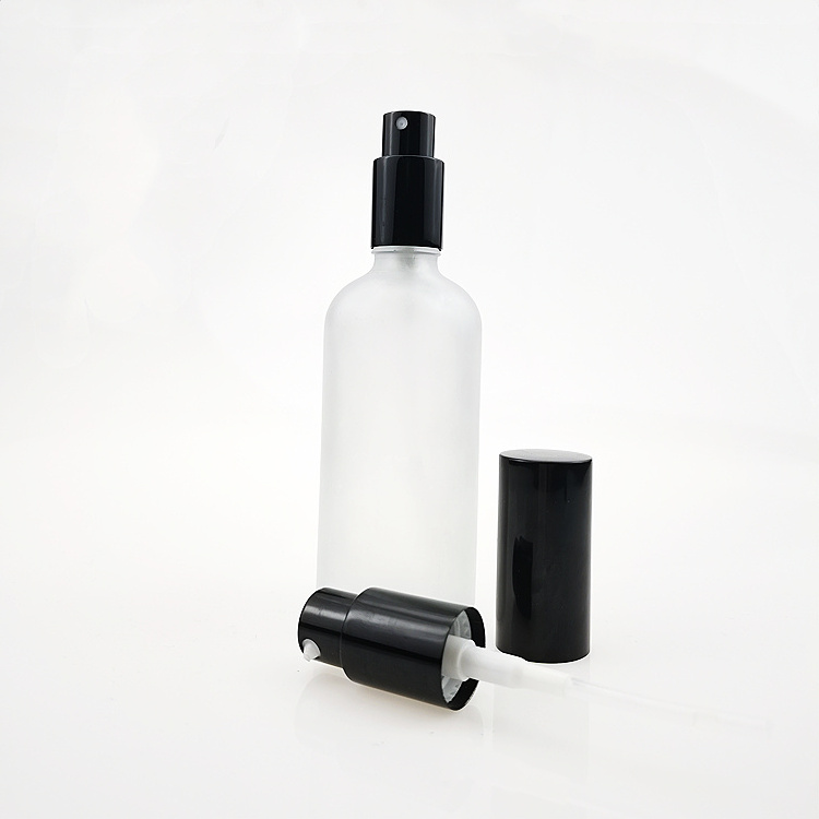 15ml Frosted opaque glass spray bottles black sprayer