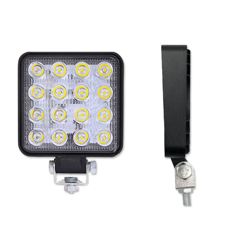 48w led work light 4 Inch DC9-36V 20 24 40 50MM with red or blue flashing Aluminum universal for offroad Vehicle truck Bulb