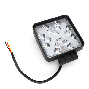 48w led work light DC12V 4 inch headlight super white and yellow flashing Aluminum work light for truck tractor offroad Bulb