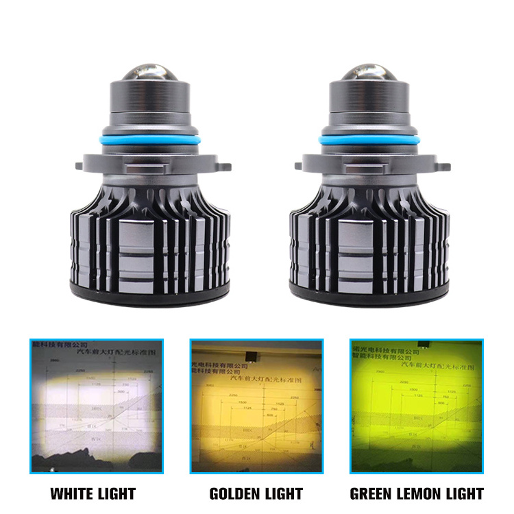 laser led headlight 9005 led headlight bulb led dual color led fog lights Super Bright Amber and lime led off road lights truck