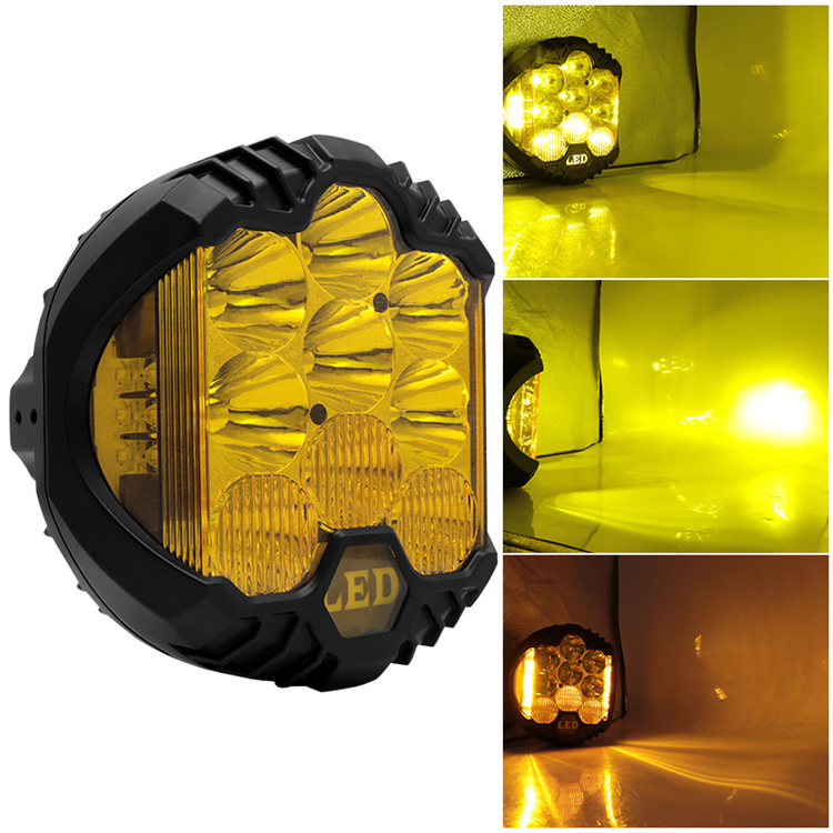 9 inch led headlight for jeep wrangler 7'' 5'' led work lamp jeep cherokee kl lamp 3 sides bright 12v 24v white yellow