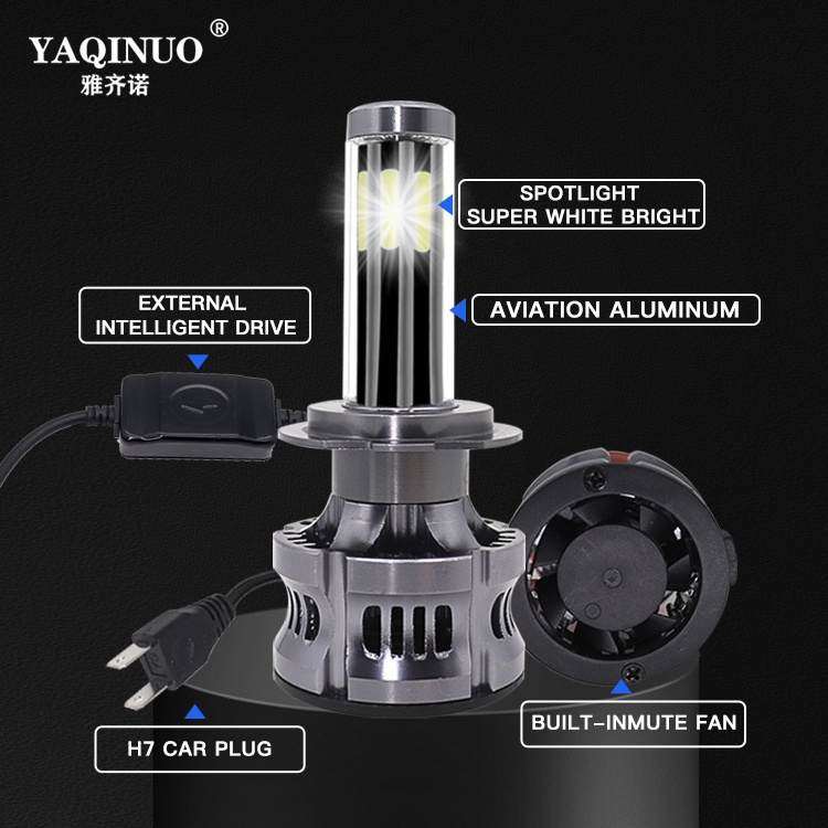 Auto Lighting System N8 led headlight bulb h7 led headlight 8 Side super bright spotlight 80w DC12V COB chip 360 led headlight