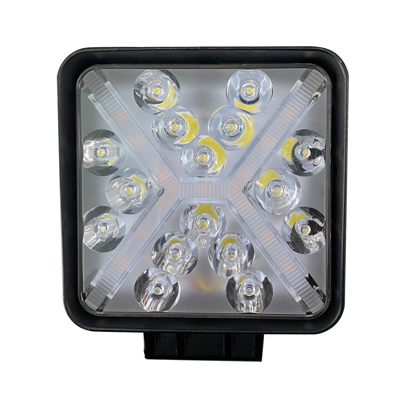 48w led work light DC12V 4 inch headlight super white and yellow flashing Aluminum work light for truck tractor offroad Bulb