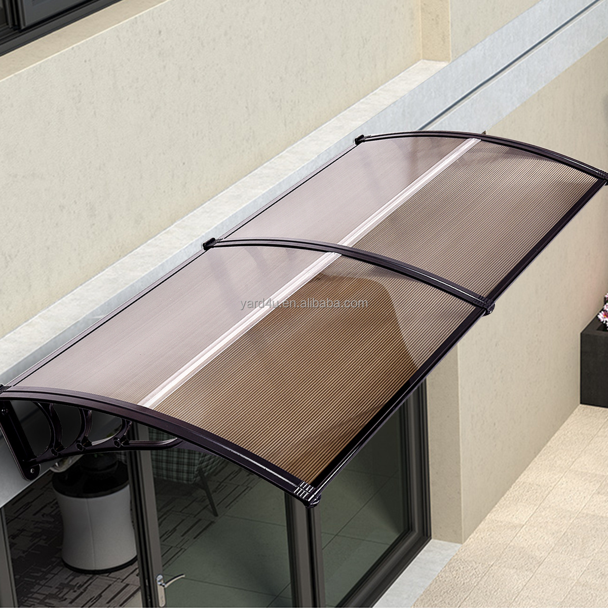 DIY Outdoor Polycarbonate Front Door Window Awning Patio Cover Canopy 1mx2m