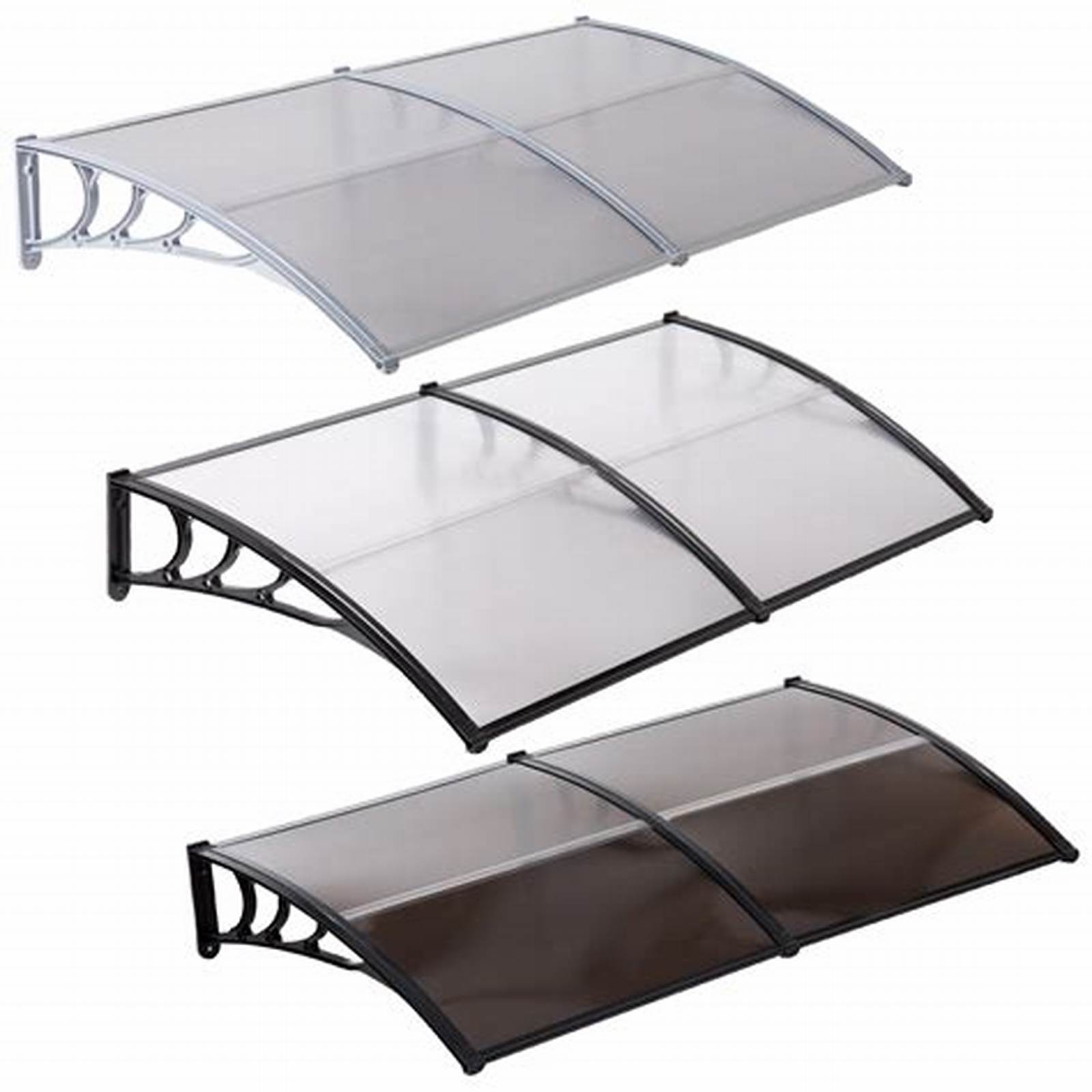 DIY Outdoor Polycarbonate Front Door Window Awning Patio Cover Canopy 1mx2m