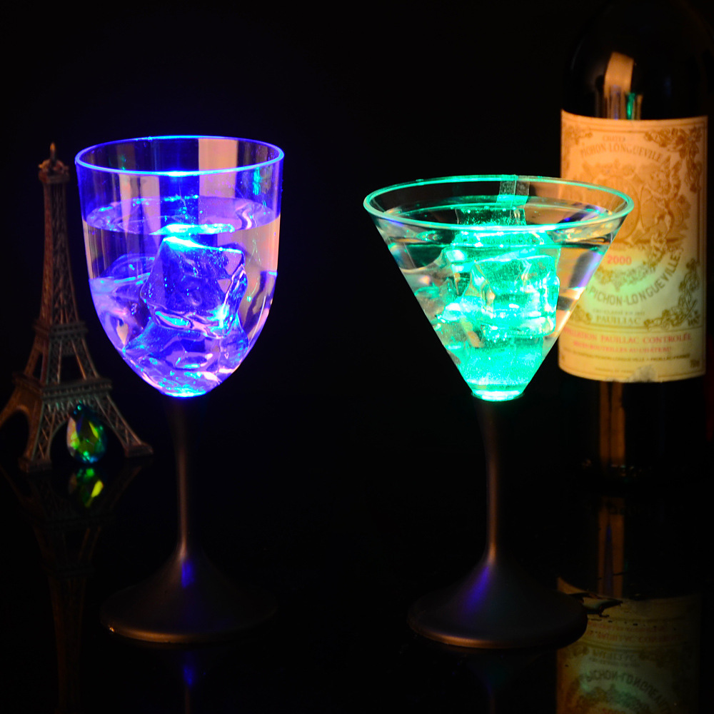 low price promotion liquid sensor led cup party drinking glass led champagne glass for bar