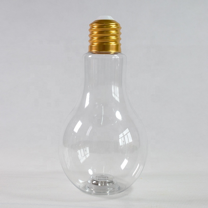 LED flashing light bulb shaped straw water cup juice water beverage bottle for carnival