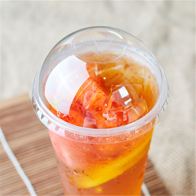 Creative plastic drink fruit dome dessert cups vasos de plastico disposable plastic lemonade cups with lid