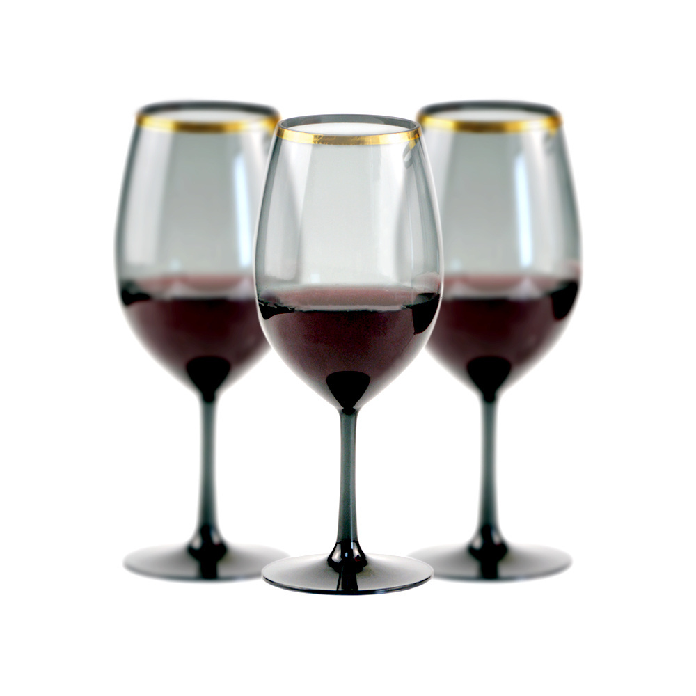 Plastic Wine Glass Black Wine Glasses Black Wine Glasses With Gold Rim