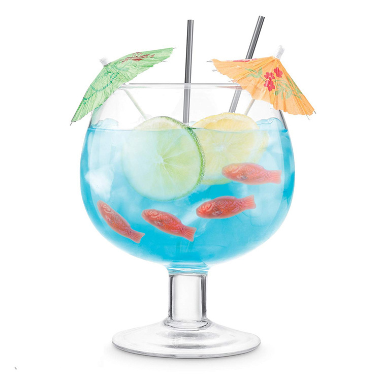 46oz fish bowl cocktail wine glass slush bowl for party