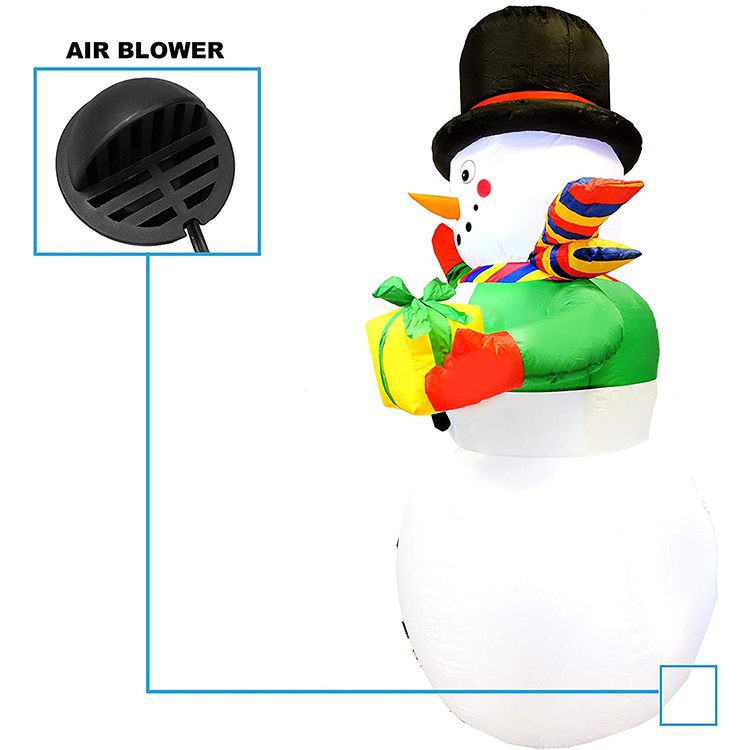 High Quality Xmas decor inflatable Snowman with christmas tree for Xmas Party Indoor for sale