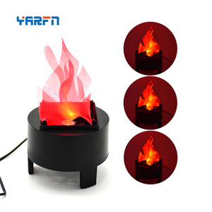 3d Led Campfire Table Lamp Fire Artificial Flickering Flame Effect Light For Bar Stage Halloween Christmas Party Decoration