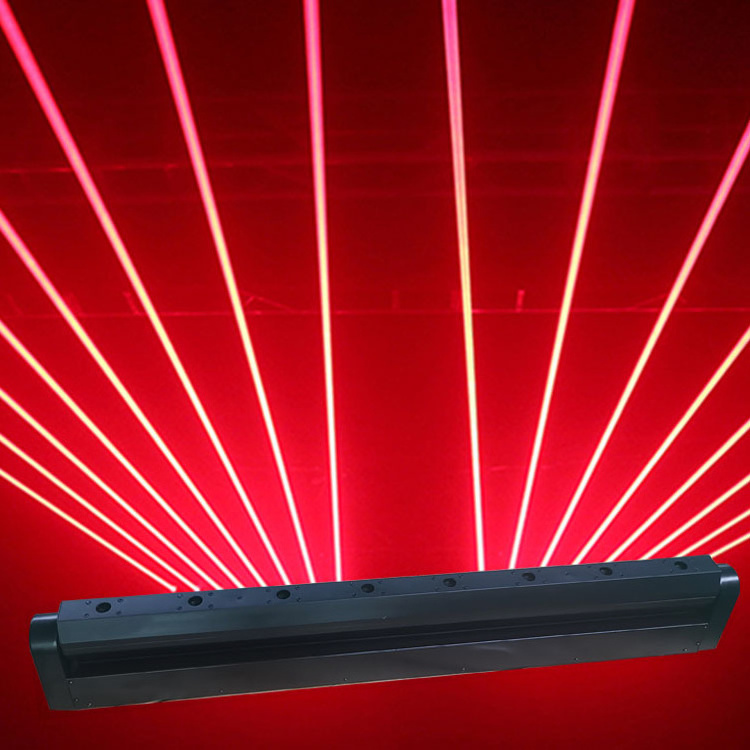 8 eye Laser Single Red Light Speed Lamp 8 Eye Laser Light Rotating Sound Control Beam 8-Eye Single Red Strobe Light