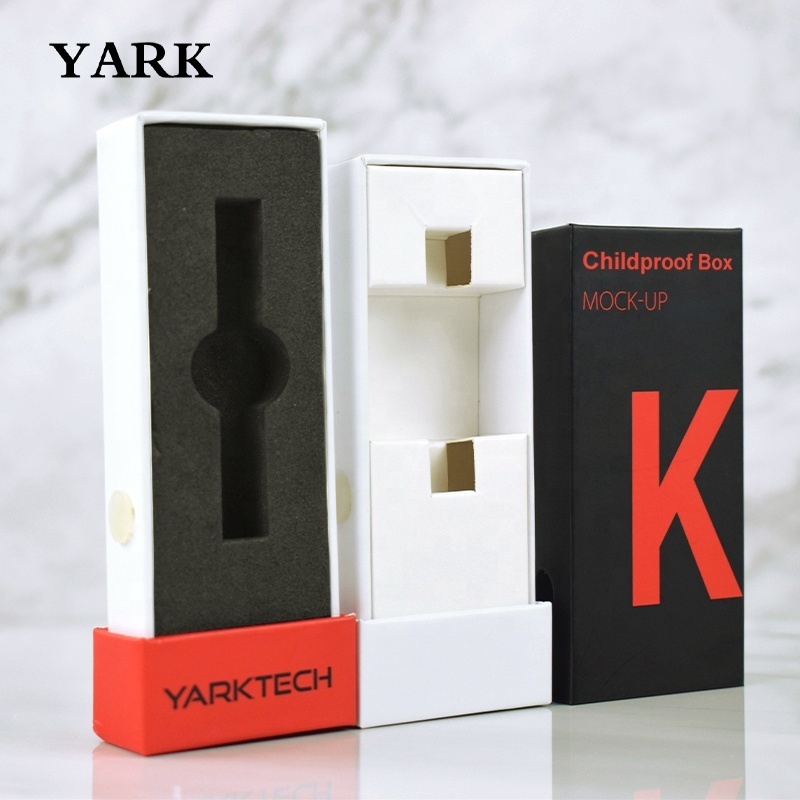 Factory Custom Child Proof Carts Packaging Boxes Child Resistant Cartridge Box Packaging with EVA Foam Holder  cart package