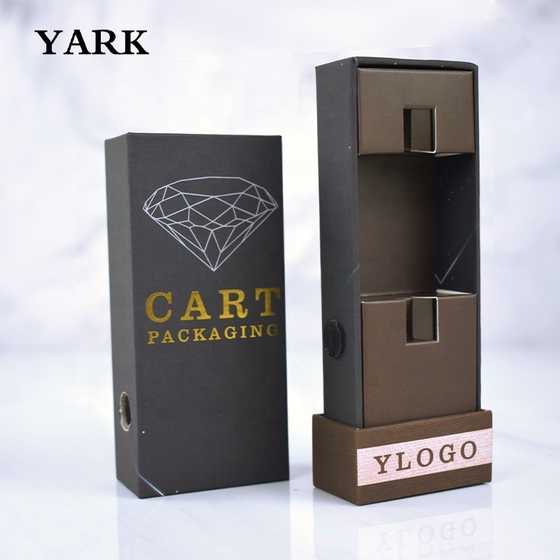 Custom size cardboard drawer boxes packaging 1 Gram 1ml cartridges box packaging